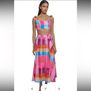 Peixoto Esti Crop Paula Skirt Set Summer Sailing Size XS